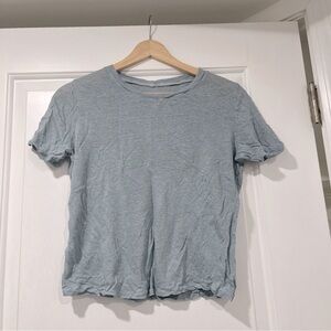 Handmade 100% linen baby blue tshirt